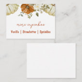 De Correspondance Carte Buffet Petit Baby shower Citrouille (Devant / Derrière)