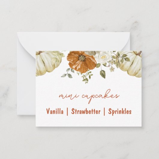 De Correspondance Carte Buffet Petit Baby shower Citrouille (Devant)