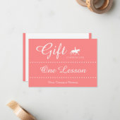 De Correspondance Carte cadeau certificat équitation (Devant/Arrière en situation)