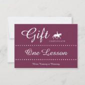 De Correspondance Carte cadeau certificat équitation (Devant)