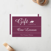 De Correspondance Carte cadeau certificat équitation (Devant/Arrière en situation)
