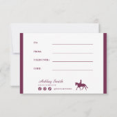 De Correspondance Carte cadeau certificat équitation (Dos)