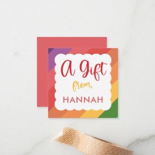 De Correspondance Carte cadeau d'anniversaire pour filles arc-en-cie
