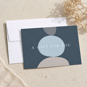De Correspondance Carte Cadeau Logo Bleu Pierres Zen Abstraites Mode