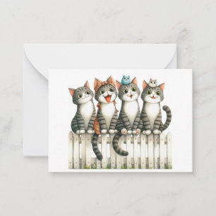 De Correspondance Carte chat mignonne