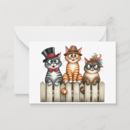 De Correspondance Carte chat mignonne (Devant)