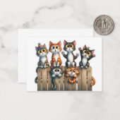De Correspondance Carte chat mignonne (Devant/Arrière en situation)