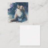 De Correspondance Carte Chat Watercolor (Devant / Derrière)