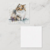 De Correspondance Carte Chat Watercolor (Devant / Derrière)