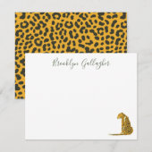 De Correspondance Carte Cheetah Note personnalisée (Devant / Derrière)