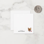 De Correspondance Carte Corgi Love Note (Devant/Arrière en situation)