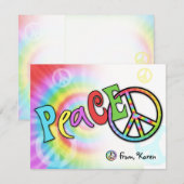 De Correspondance Carte couleur PEACE Note (Devant / Derrière)