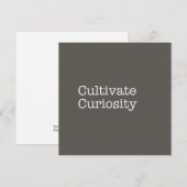 De Correspondance Carte Cultiver Curiosity Note (Devant / Derrière)