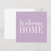 De Correspondance Carte d'accueil moderne et tendance violet (Devant / Derrière)