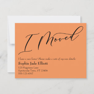 De Correspondance Carte d'adresse simple Tangerine I Moved