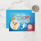 De Correspondance Carte d'anniversaire à thème océanique (Devant/Arrière en situation)