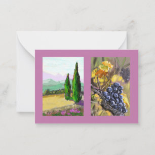 De Correspondance Carte déco cyprès et raisins provence.