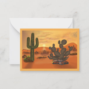 De Correspondance Carte décor désert et cactus.