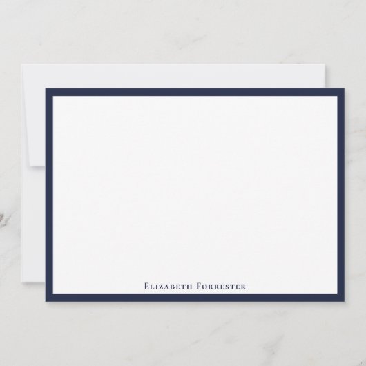 De Correspondance Carte Denim Blue Elegant Moderne Flat Note (Devant)