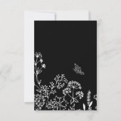 De Correspondance Carte Design Script Floral Sketch Note (Dos)