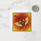 De Correspondance Carte d'Halloween Spider et Bats Mini (Devant/Arrière en situation)