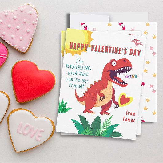 De Correspondance Carte Dinosaur Valentines Heureuse Sainte-Valentin