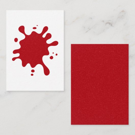 De Correspondance Carte d'insertion professionnelle Tomate Red Splat (Devant / Derrière)
