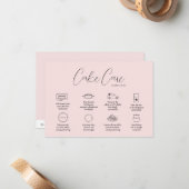 De Correspondance Carte d'instruction Pink Cake Care (Devant/Arrière en situation)