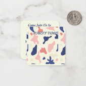 De Correspondance Carte d'invitation à une fête (Devant/Arrière en situation)