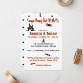 De Correspondance Carte d'invitation pas chère pour une soirée Hallo (Devant/Arrière en situation)