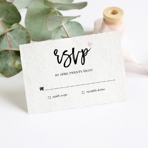 De Correspondance Carte d'invitation RSVP minimaliste moderne simple