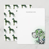 De Correspondance Carte double face Great Dane à plat (Devant / Derrière)