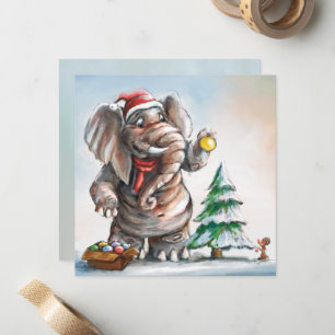 De Correspondance Carte Éléphant et Souris - par Monika Marzec