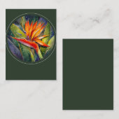 De Correspondance Carte EVE Peint Strelitzia Flower Note (Devant / Derrière)