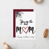 De Correspondance Carte fête des Mères Heureuse (Devant/Arrière en situation)