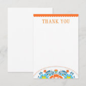 De Correspondance Carte Fiesta Thank You Note (Devant / Derrière)