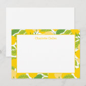 De Correspondance Carte Flat citrons jaune clair (Devant / Derrière)