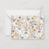 De Correspondance Carte Flat Flat Flat Fleur sauvage personnalisée (Dos)