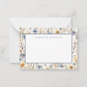 De Correspondance Carte Flat Flat Flat Fleur sauvage personnalisée (Devant)