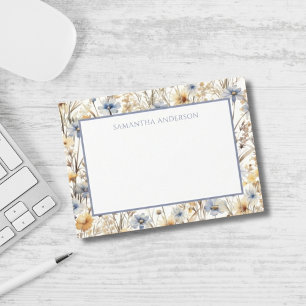 De Correspondance Carte Flat Flat Flat Fleur sauvage personnalisée