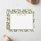 De Correspondance Carte Flat Flat Flat Rose personnalisée (Devant/Arrière en situation)