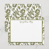 De Correspondance Carte Flat Flat Flat Rose personnalisée (Devant / Derrière)