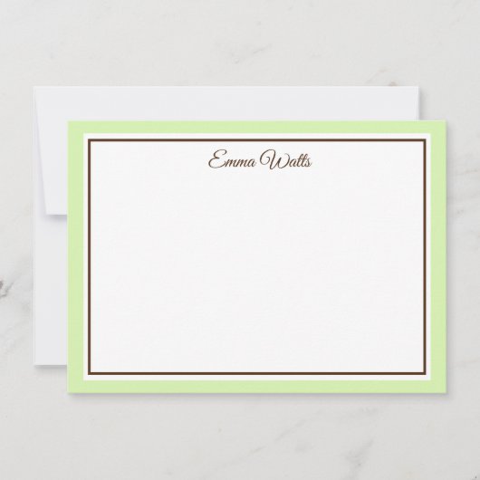 De Correspondance Carte Flat Note du nom personnalisé (Devant)