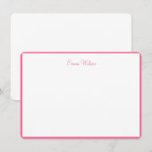 De Correspondance Carte Flat Note du nom personnalisé (Devant / Derrière)