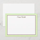 De Correspondance Carte Flat Note du nom personnalisé (Devant / Derrière)