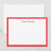 De Correspondance Carte Flat Note du nom personnalisé (Devant / Derrière)