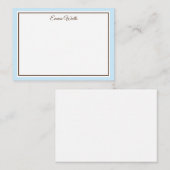 De Correspondance Carte Flat Note du nom personnalisé (Devant / Derrière)