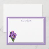 De Correspondance Carte Flat Note du nom personnalisé (Devant / Derrière)