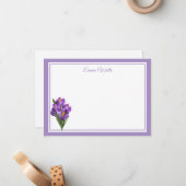 De Correspondance Carte Flat Note du nom personnalisé (Devant/Arrière en situation)