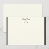 De Correspondance Carte Flat Note du nom personnalisé (Devant / Derrière)